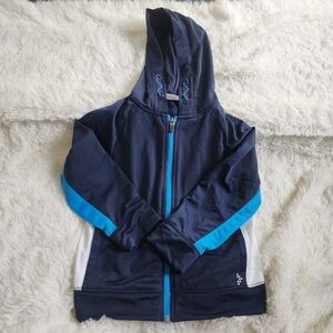Gymgo blue zip up athletic track jacket size xs 3-4